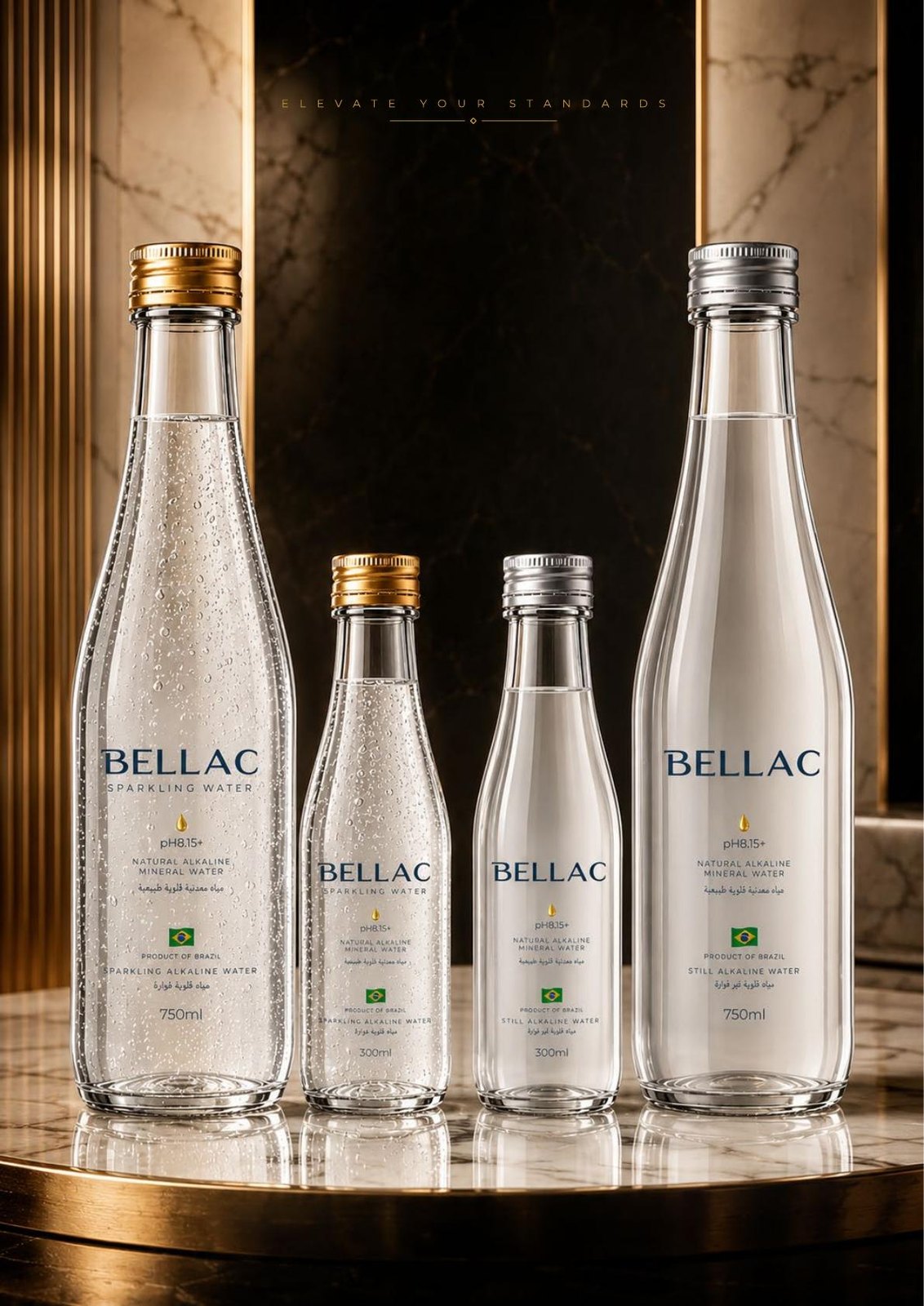 Bellac glass bottle mineral water line